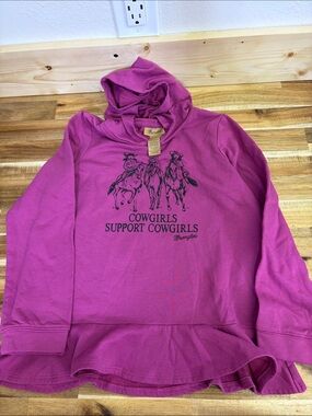 Wrangler Magenta Cowgirls Support Cowgirls Hoodie